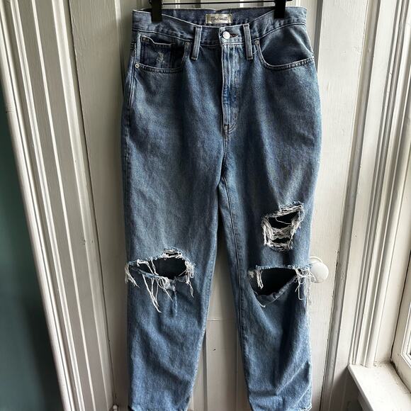 Madewell Baggy Straight Jeans in Earlhurst Wash Ripped Edition - Picture 2 of 11